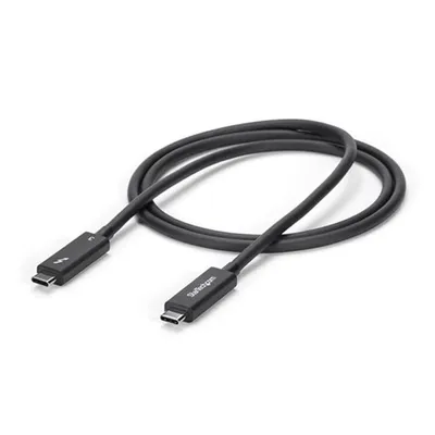 Zdjęcie produktu dla StarTech.com TBLT3MM1MA, Męski, Męski, 1 m, Czarny, Nikiel, 40 Gbit/s