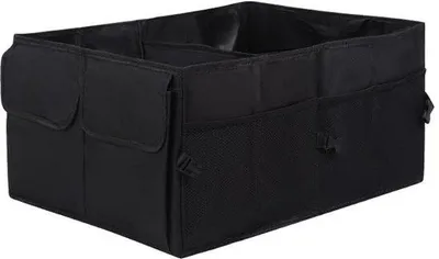 Zdjęcie produktu dla Składana torba do bagażnika z przegródkami, organizer do bagażnika, torba do samochodu, składany organizer samochodowy z przegródkami, organizer do bagażnika, system przechowywania i organizacji w samochodzie