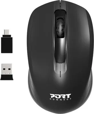 Obrázok produktu pre Port Designs 900508, Všestranný, RF Wireless + USB Type-C, 1000 DPI, Čierna