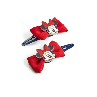 Image de Barrettes à cheveux Minnie Mouse Boucle rouge 2 pièces