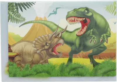 Produktbild von Liebevoll gestaltete Partyeinladung im Dinosaurier-Design mit detailreichen Motiven