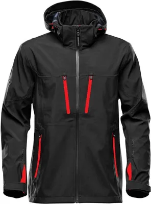 Produktbild von Stormtech - Softshelljacke für Herren PC4609 (3XL) (Schwarz/Leuchtend Rot)