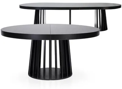 Image de MENZZO Table ovale extensible Eliza Noir
