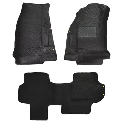Produktbild von Auto Fußmatten Set für SUV 2013–2021 5-Sitzer – Kunstleder Schwarz, Wasserdicht, Allwetter, Vollabdeckung, Antirutsch