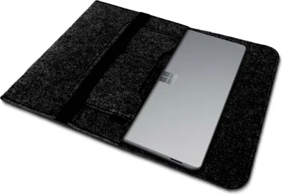 Produktbild von Filz Tasche für Microsoft Surface Laptop Go 3 Go 2 Go Schutzhülle Hülle CaseFarben:Dunkel Grau