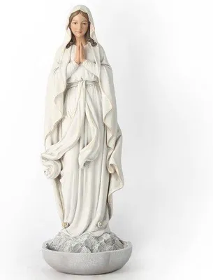 Image de Statue de la Sainte Vierge Marie, 26,5 cm, faite à la main, avec un chapelet