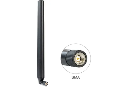 Produktbild von DeLOCK 88436, 4,5 dBi, 0.824 - 0.894 / 1.92 - 2.17 GHz, 50 Ohm, RP-SMA, Männlich, Vertikale Polarisation