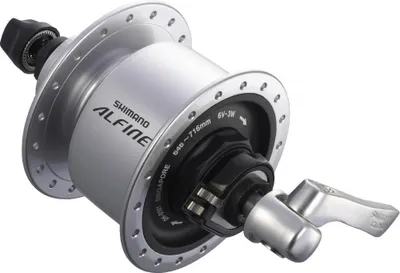 Produktbild von SHIMANO Nabendynamo ALFINE DH-S501 - 6V/3W, 32 Loch, Center-Lock, Silber
