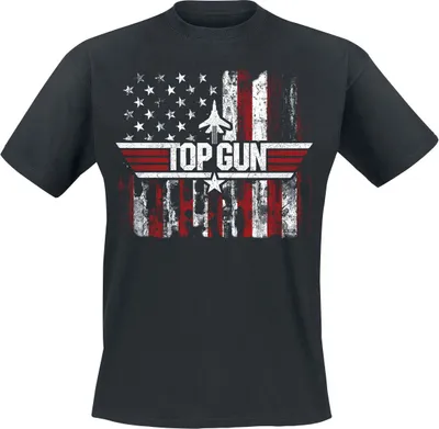 Productafbeelding van Top Gun T-shirt voor heren, model Maverick, kleur zwart, maat L