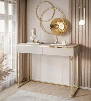 Produktbild von Kosmetiktisch AURORA GOLD auf goldener Basis
