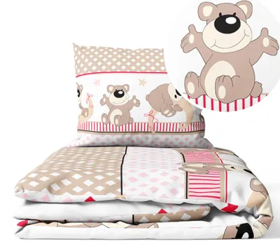 Immagine prodotto di Set Biancheria da Letto per Lettino 90 × 120 cm + Federa 40 × 60 cm – 100% Cotone per Neonato e Bambino