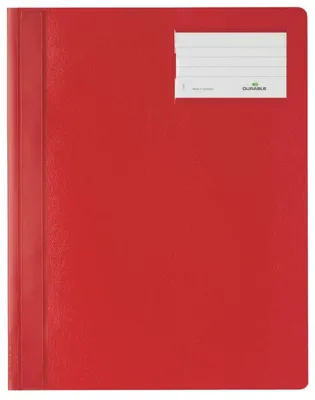 Zdjęcie produktu dla Nieprzezroczysty plastikowy folder A4+ czerwony, opakowanie 25 szt