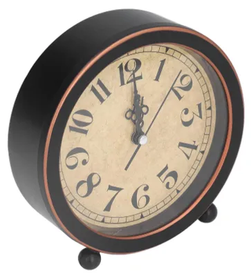 Image de Réveil analogique - Mécanisme silencieux - Horloge de table pour bureau et salon - Style R