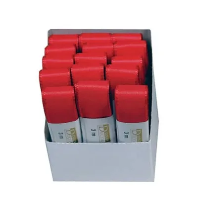 Produktbild von Rotes Taftband 3 Meter x 25 mm für Bastelarbeiten, Dekorationen und Geschenkverpackungen