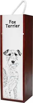 Productafbeelding van Art-Dog Geschenkdoos voor wijn – Ruwharige foxterriër – met geschenkdoos