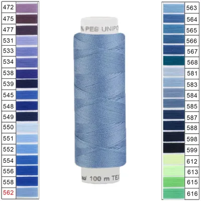 100m / 1 Spule Unipoly 120 TEX14x2 Polyester taubenblau