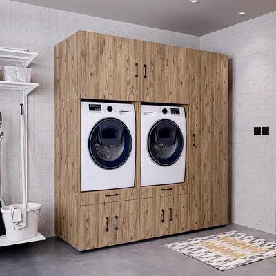Immagine prodotto di Roomart SERIE 3 Mobile da appoggio per lavatrice, larghezza 194 cm, rovere