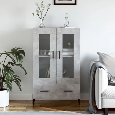 Produktbild von [Home] Highboard Betongrau 69,5x31x115 cm Holzwerkstoff , Neue Mode 2024 im häuslichen Leben