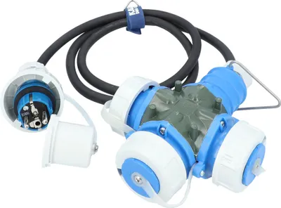 Produktbild von KALLE Verlängerungskabel Schuko 3-Fach Kupplung Aquasafe IP67 2,5mm² 1,5 Meter