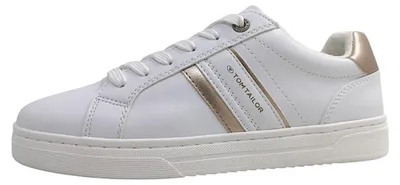 Image de Chaussures de sport pour femmes Tom Tailor, lacets, style décontracté, couleur blanche