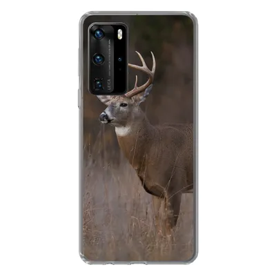 Produktbild von MuchoWow® Handyhülle Schutzhülle Hülle für Huawei P40 Pro Herbst - Hirsche - Gras - Natur - Tiere Silikon Softcase Handy Hülle - Schutz