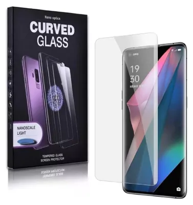 Produktbild von 1x 9H Hartglas für Oppo Find X3 Pro FULL COVER UV Liquid Displayschutz Panzerfolie Panzerglas Schutzglas