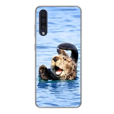 Produktbild von MuchoWow® Handyhülle Schutzhülle Hülle für Samsung Galaxy A50 Seeotter - Lustig - Wasser - Kinder - Jungen - Mädchen - Kind Silikon Softcase Handy Hülle - Mobiltelefonhülle