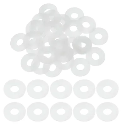 Produktbild von 30 Stück M8 Silikonringe, 8 mm Innendurchmesser, 20 mm Außendurchmesser, 2 mm dick, Dichtungsringe, O-Ring-Distanzringe, Dichtungen, Wasserhahndichtung für Kfz-Elektrik, weiß