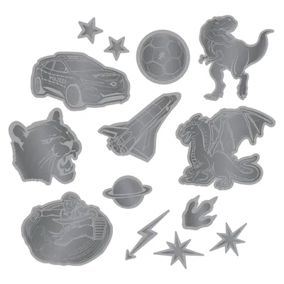 Immagine prodotto di Step by Step adesivo accessori per lo zaino Reflective Sticker-Set Black nero