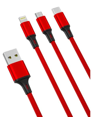 Image de Kabel 3w1 USB Lightning + USB-C + microUSB