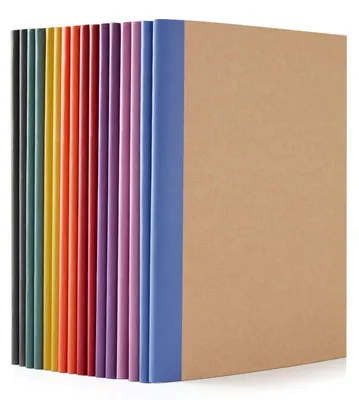 Obrázek produktu pro Sada zápisníků A5, 16 kusů, 8 vintage odstínů, z kraftpapíru, 60 stran, rozměry 21x14 cm
