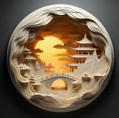 Produktbild von 1000 Teile 3D-Puzzle für Erwachsene mit Höhlenthema