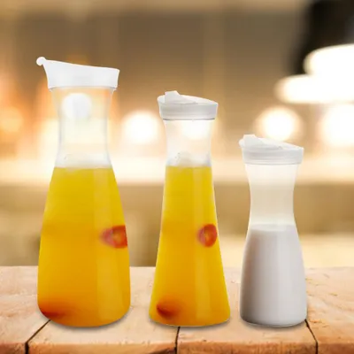 Obrázek produktu pro 1600ml akrylová průhledná láhev na vodu Džbán na ledovou šťávu s víkem pro domácí použití v baru