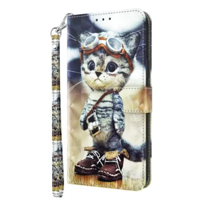 Produktbild von CLM-Tech Handyhülle kompatibel mit Xiaomi Redmi Note 15 Pro 5G 6,83 Zoll Hülle - Tasche aus Kunstleder - Klapphülle mit Ständer und Kartenfächern - Schutzhülle Wallet Case Cover coole Katze