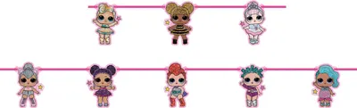 Produktbild von LOL Glitterati Papierbannerfiguren 230 cm