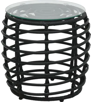 Obrázek produktu pro vidaXL 3dílný set Bistro Set Poly Rattan Black