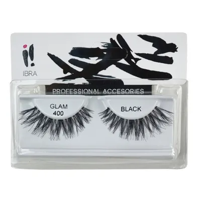Image de Faux cils noirs sur bande pour extension de cils - Glam 400