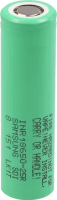 Produktbild von Samsung INR18650-25R 2500mAh 3,7V, Lithium Ionen Akku, ungeschützt