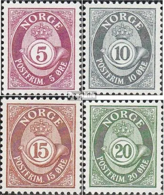 Produktbild von Briefmarken Norwegen 1962 Mi 478x-481x (kompl.Ausg.) postfrisch Freimarken: Posthorn