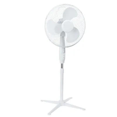 Image de EXTRALINK Ventilateur de pied, 3 pales, 3 vitesses, oscillant, ventilateur puissant avec réglage de l'angle d'inclinaison, ventilateur bas consommation blanc, diamètre 40 cm,Ventilateur pie