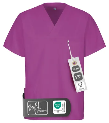 Produktbild von Schlupfkasack, uni, violett, 4XL : 4XL : violett : 50% Baumwolle 50% Polyester