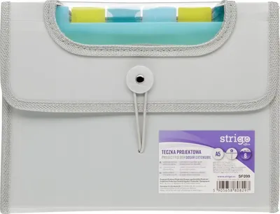 Obrázek produktu pro Složka Vfile A5 se 6 přihrádkami šedá STRIGO