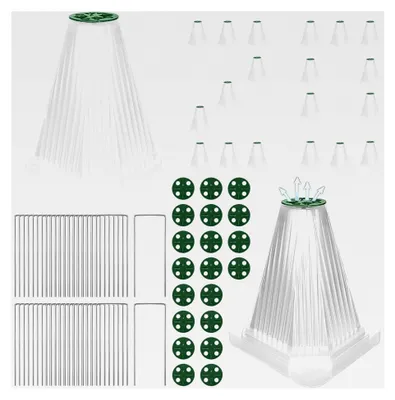 Produktbild von Garten-Glocke, Glockenförmiger Pflanzenschutz mit Tierschutz - Wiederverwendbar mit Bodennägeln und Luftlöchern für Tomaten, Erdbeeren, Blumen und Sämlinge