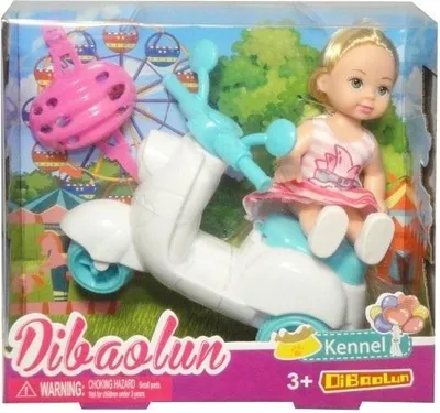 Image de Poupée avec trottinette (jouets, poupées)