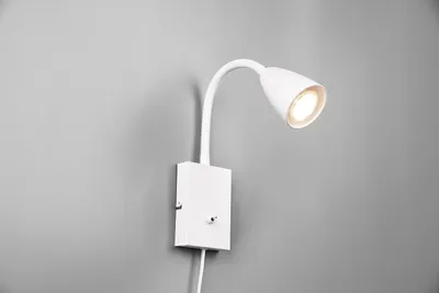 Produktbild von lightling Sandra Wandleuchte 10W, Flexarm verstellbar, Breite: 8.5 cm, Höhe: 23.5 cm, Auslage: 22 cm, Weiß matt, Metall