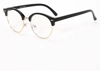Produktbild von UNIQ Blaulichtfilter Brille - Runde Browline Computerbrille in Schwarz und Roségold