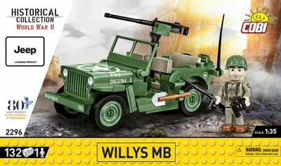 Obrázek produktu pro COBI Willys MB, Stavební bloky, 7 rok/roky, 132 kusů