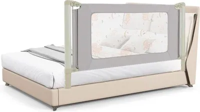 Zdjęcie produktu dla Szare łóżeczko dziecięce 180 cm, z możliwością prania, do sypialni