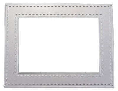 Stahl-Stanzschablone, rechteckiger Rahmen, 13,5x10,4 cm