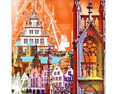 Produktbild von Glasbild Münster Wahrzeichen II 50x50 cm